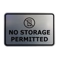 thumbnail image 1 of Signs ByLITA Classic Framed, No Storage Permitted Sign (Brushed Silver) - Large, 1 of 6