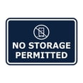 thumbnail image 1 of Signs ByLITA Classic Framed, No Storage Permitted Sign (Navy Blue / White) - Large, 1 of 6