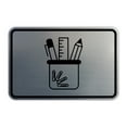thumbnail image 1 of Signs ByLITA Classic Framed Office Stationary Graphic Sign (Brushed Silver) - Small, 1 of 6