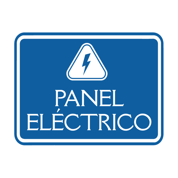 Signs ByLITA Classic Framed Panel Eléctrico Sign (Blue) - Small