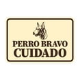 thumbnail image 1 of Signs ByLITA Classic Framed Perro Bravo Cuidado Graphic Spanish Security Sign (Ivory/Dark Brown) - Medium, 1 of 6