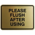 thumbnail image 1 of Signs ByLITA Classic Framed Please Flush After Using Sign - Easy Installation | Durable Material (Brushed Gold) - Medium, 1 of 3