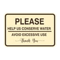 thumbnail image 1 of Signs ByLITA Classic Framed Please Help Us Conserve Water Avoid Excessive Use Thank You Door or Wall Sign | Eco-Friendly Home Sign (Ivory/Dark Brown) - Large, 1 of 9
