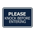 thumbnail image 1 of Signs ByLITA Classic Framed Please Knock Before Entering Sign (Navy Blue / White) - Medium, 1 of 6