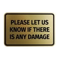 thumbnail image 1 of Signs ByLITA Classic Framed Please Let Us Know If There Is Any Damage Door or Wall Sign | Eco-Friendly Home Sign (Brushed Gold) - Large, 1 of 9