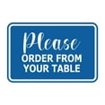 thumbnail image 1 of Signs ByLITA Classic Framed, Please Order From Your Table Sign (Blue) - Small, 1 of 6