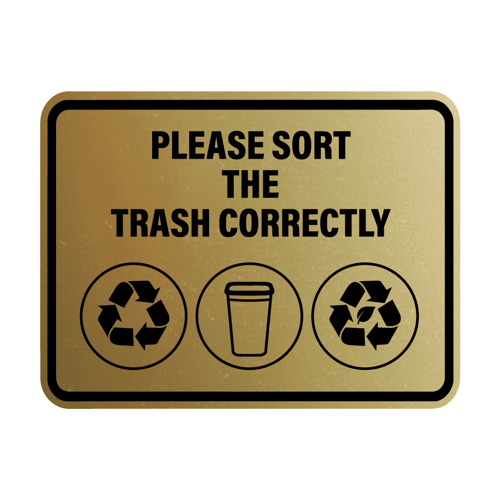 Signs ByLITA Classic Framed Please Sort The Trash Correctly Sign ...