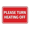 thumbnail image 1 of Signs ByLITA Classic Framed Please Turn Heating Off Door or Wall Sign | Eco-Friendly Home Sign (Red) - Large, 1 of 9