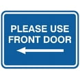 thumbnail image 1 of Signs ByLITA Classic Framed Please Use Front Door Left Sign - Easy Installation | Durable Material (Blue) - Small, 1 of 3
