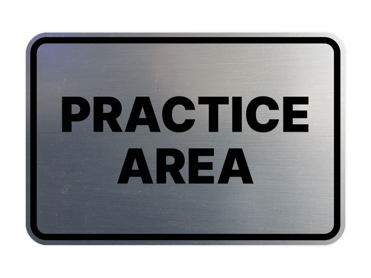 Signs ByLITA Classic Framed Practice Area Door or Wall Sign Durable ABS ...