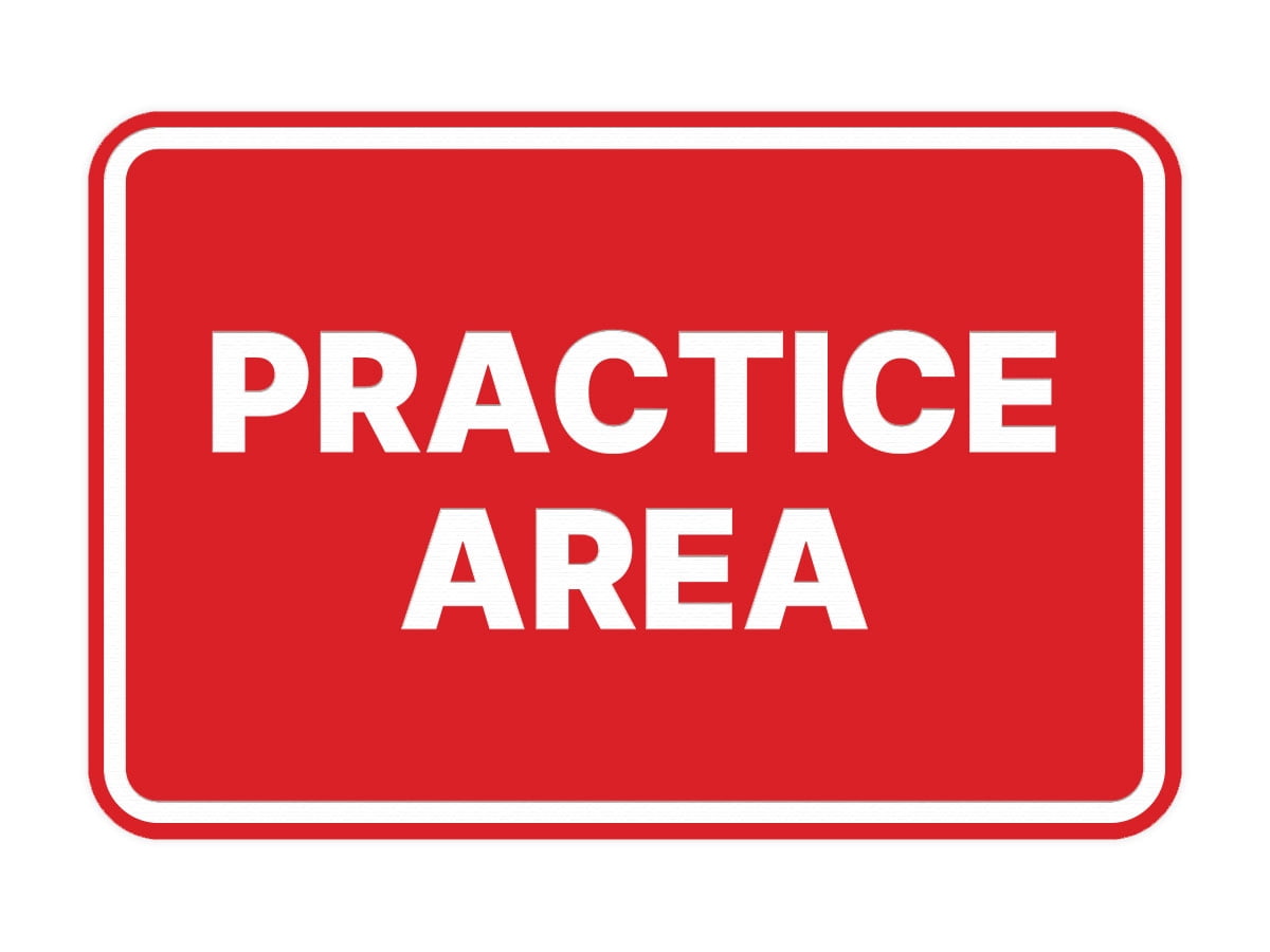 Signs ByLITA Classic Framed Practice Area Door or Wall Sign Durable ABS ...