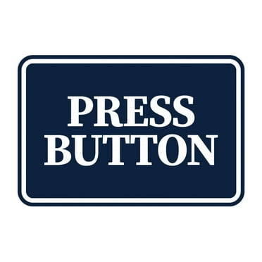 Signs ByLITA Classic Framed Press Button Sign (Navy Blue / White) - Large
