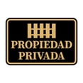 thumbnail image 1 of Signs ByLITA Classic Framed Propiedad Privada Graphic Spanish Security Sign (Black Gold) - Large, 1 of 6
