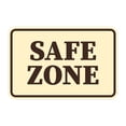 thumbnail image 1 of Signs ByLITA Classic Framed, Safe Zone Sign (Ivory/Dark Brown) - Small, 1 of 6