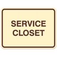thumbnail image 1 of Signs ByLITA Classic Framed Service Closet Sign | Durable Material | Storage Sign (Ivory/Dark Brown) - Medium, 1 of 3