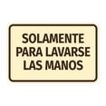 thumbnail image 1 of Signs ByLITA Classic Framed Solamente Para Lavarse Las Manos vector Durable ABS Plastic | Laser Engraved | Easy Installation | Elegant Design Sign (Ivory/Dark Brown) - Large, 1 of 8