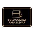 thumbnail image 1 of Signs ByLITA Classic Framed Solo Comida para llevar Door or Wall Sign (Black Gold) - Large, 1 of 1
