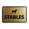 thumbnail image 1 of Signs ByLITA Classic Framed Stables Sign (Brushed Gold) - Medium, 1 of 6