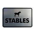 thumbnail image 1 of Signs ByLITA Classic Framed Stables Sign (Brushed Silver) - Medium, 1 of 1