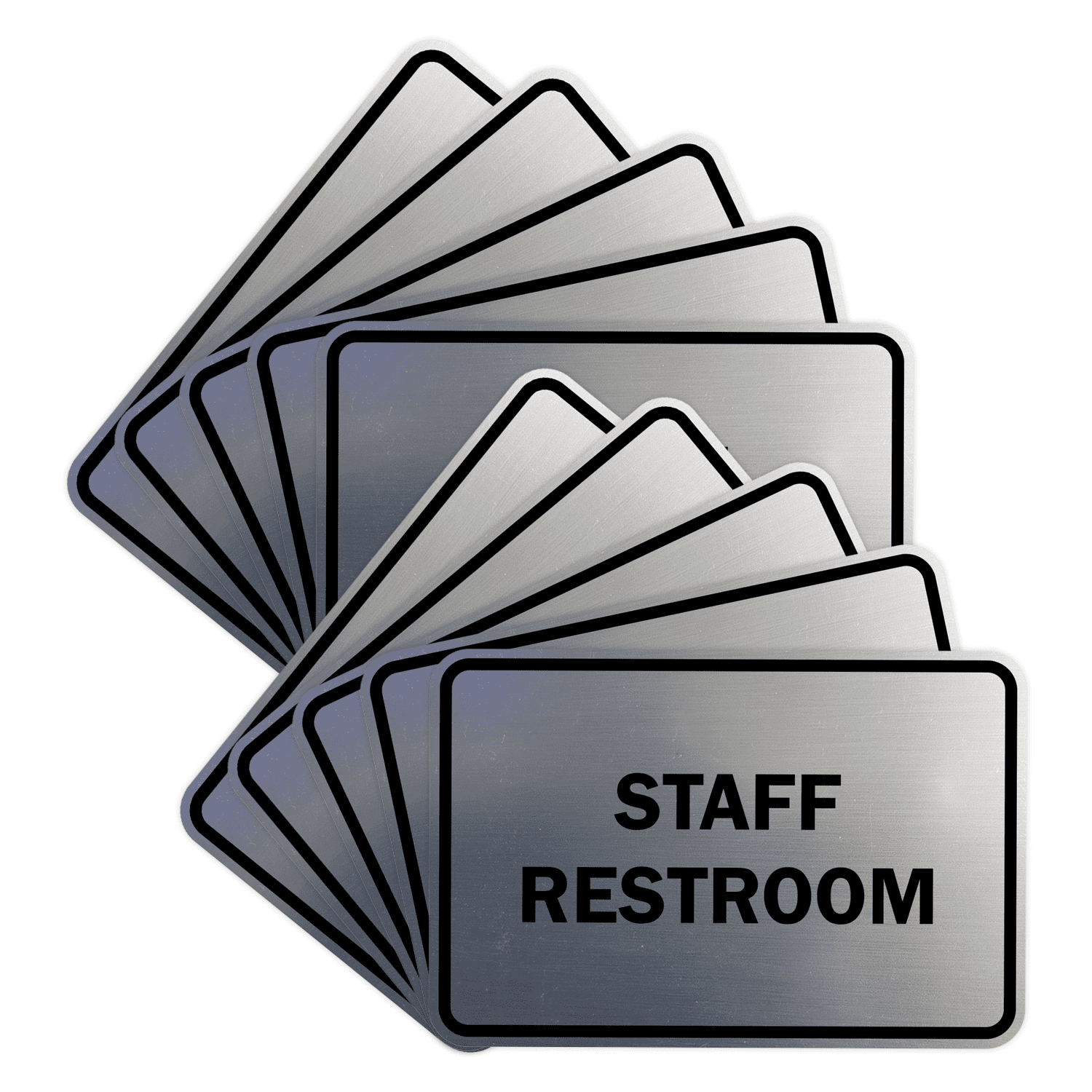 Signs ByLITA Classic Framed Staff Restroom Sign (Brushed Silver ...
