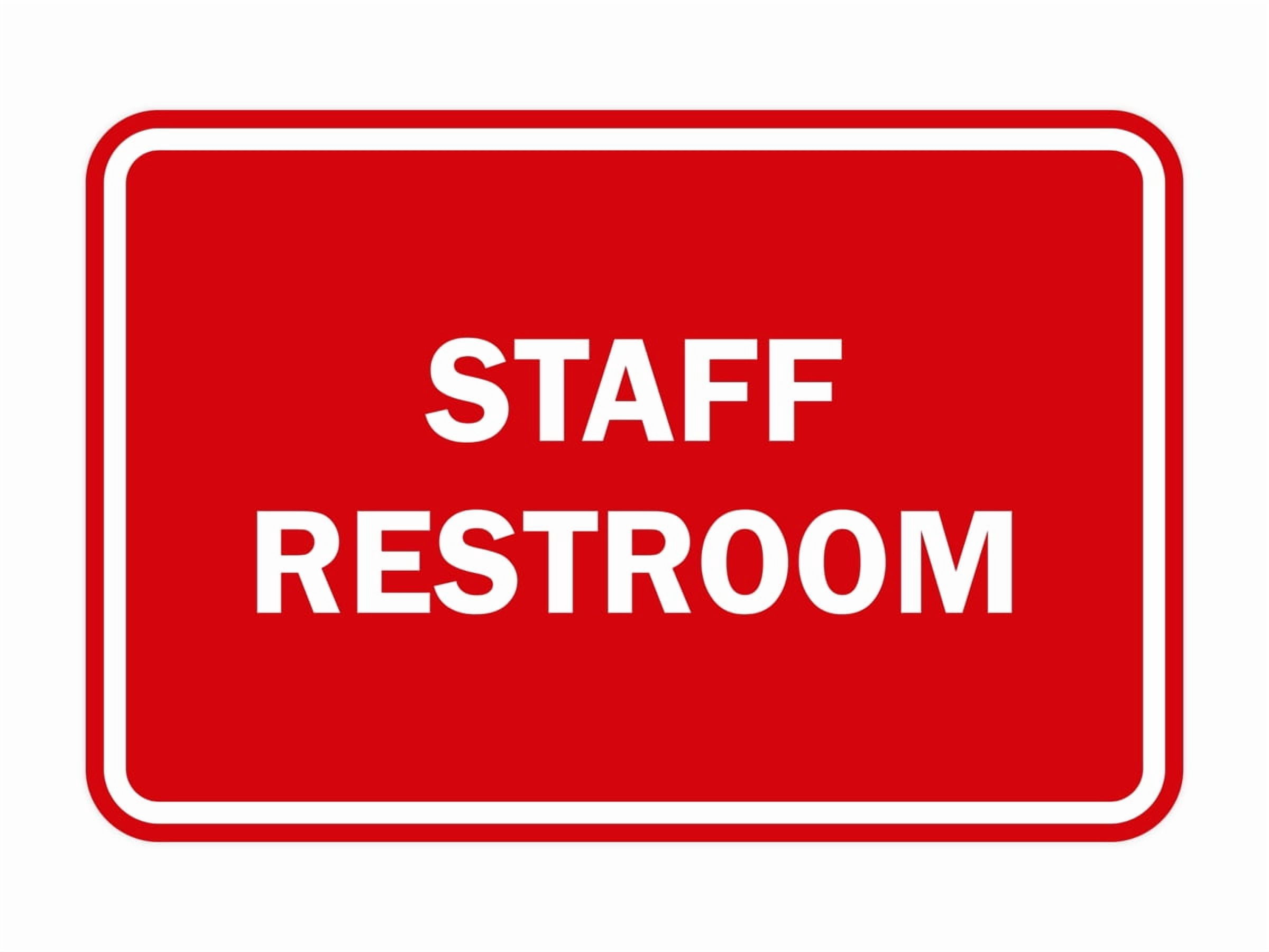 Signs ByLITA Classic Framed Staff Restroom Sign (Red) - Medium ...
