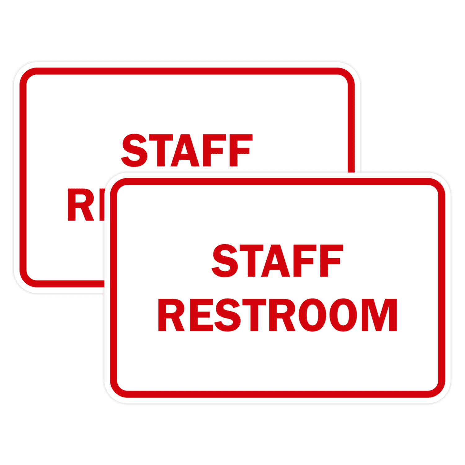 Signs ByLITA Classic Framed Staff Restroom Sign (White/Red) - Large 2 ...