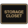 thumbnail image 1 of Signs ByLITA Classic Framed Storage Closet Sign | Durable Material | Office Sign (Black /Gold) - Small, 1 of 3