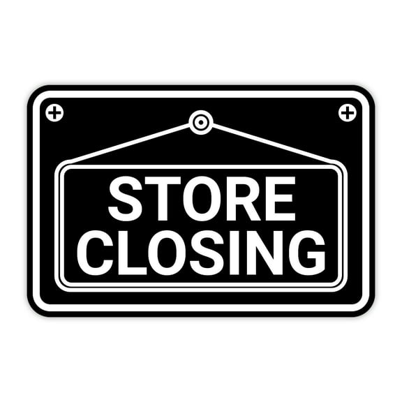 Signs ByLITA Classic Framed Store Closing Sign (Black) - Small