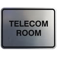 thumbnail image 1 of Signs ByLITA Classic Framed Telecom Room Sign | Durable Material | Office Sign (Brushed Silver) - Medium, 1 of 3