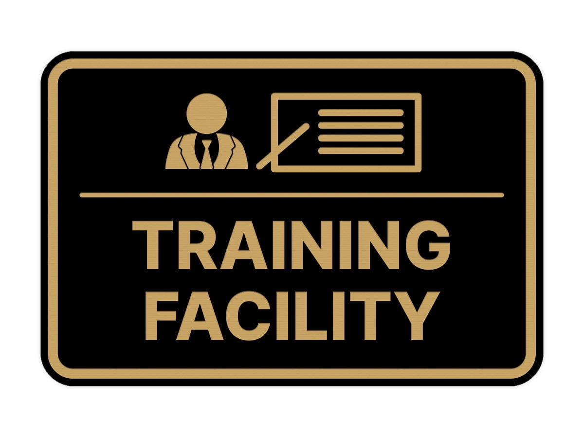 Ffe Instruction Sign Signs ByLITA Classic Framed Training Facility Sign (Black Gold) - Large ...