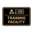 thumbnail image 1 of Signs ByLITA Classic Framed Training Facility Sign (Black /Gold) - Small, 1 of 8