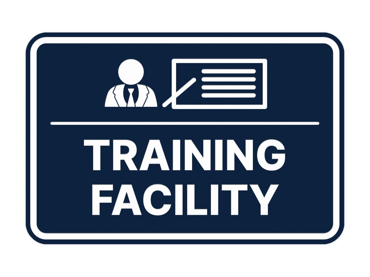 Signs ByLITA Classic Framed Training Facility Sign (Navy Blue / White ...