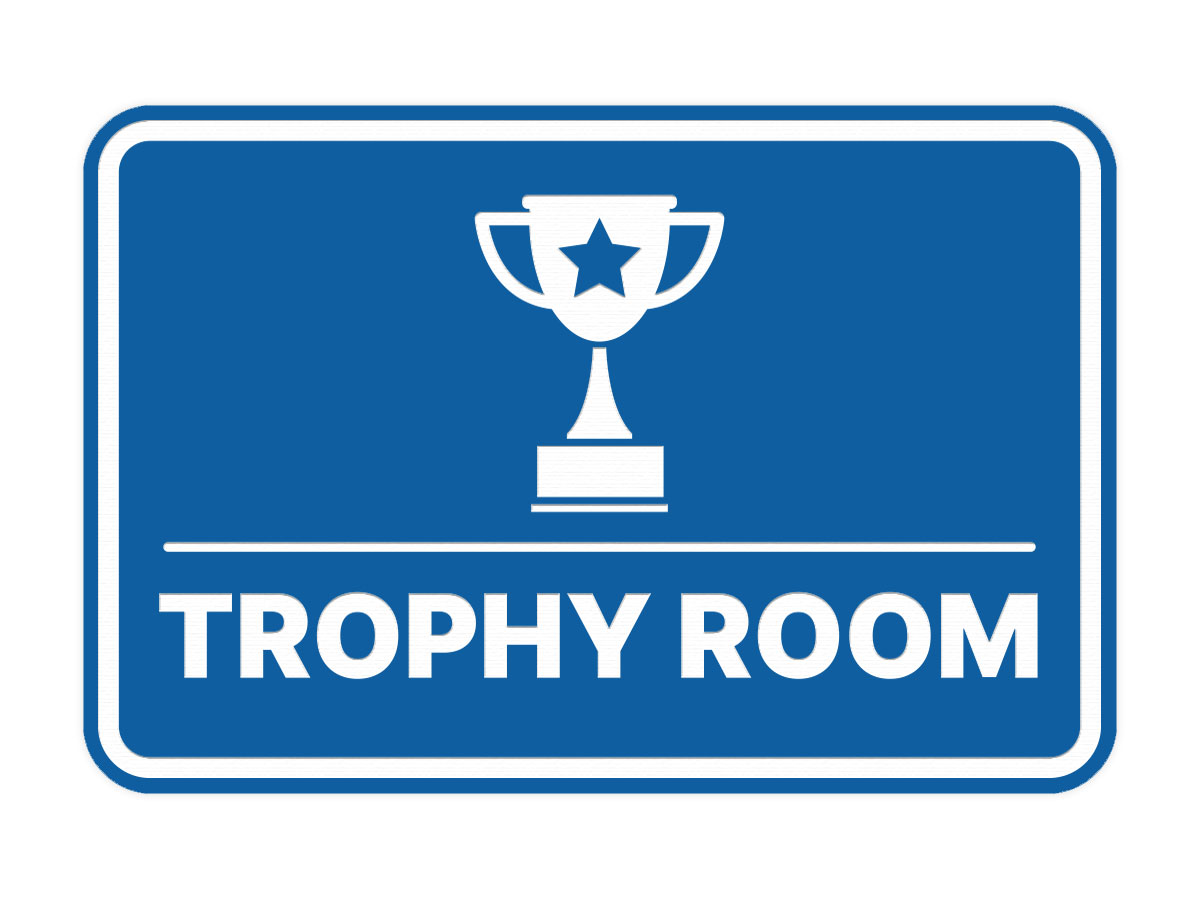 Signs ByLITA Classic Framed Trophy Room Sign (Blue) - Large - Walmart.com