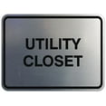 thumbnail image 1 of Signs ByLITA Classic Framed Utility Closet Sign | Durable Material | Storage Sign (Brushed Silver) - Medium, 1 of 3