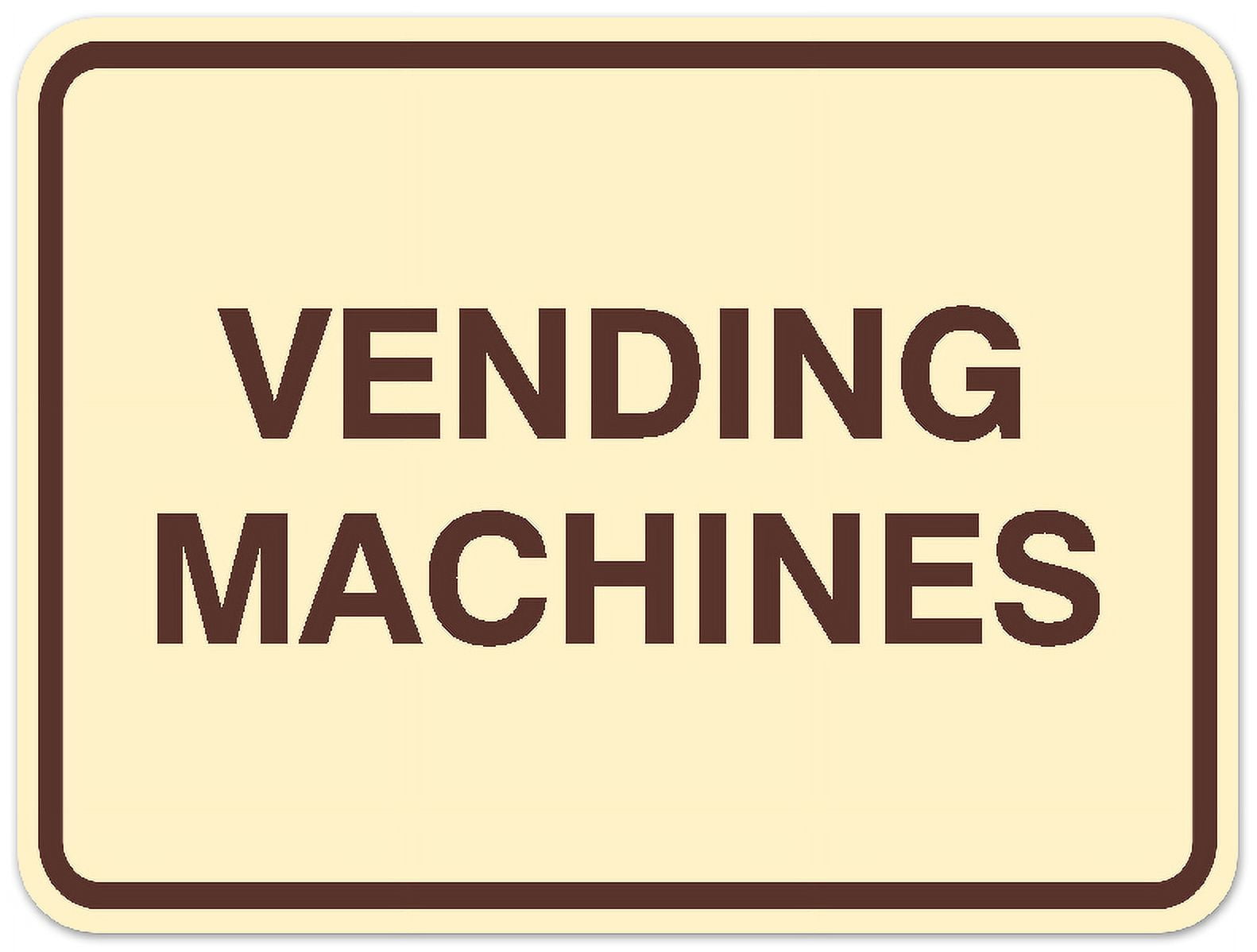 Ivory Machine Signs ByLITA Classic Framed Vending Machines Sign | Durable Material ...