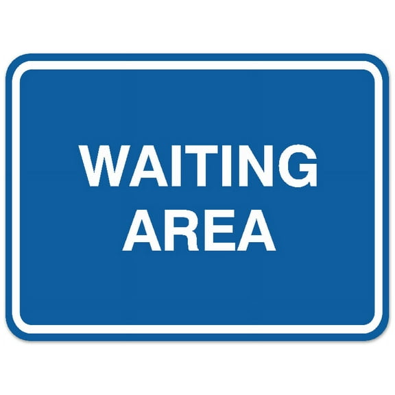 Signs ByLITA Classic Framed Waiting Area Sign | Durable Material | Office Sign (Blue) - Large