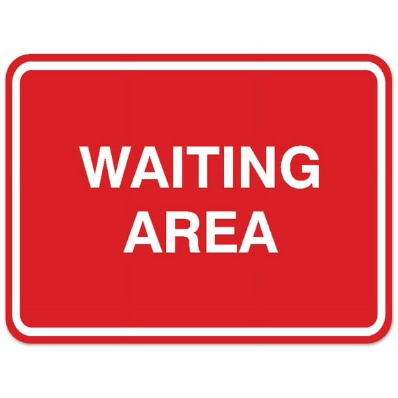 Signs ByLITA Classic Framed Waiting Area Sign | Durable Material | Office Sign (Red) - Small