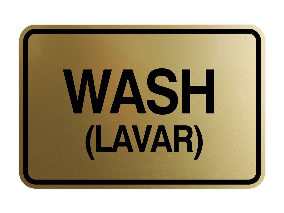 Lava Ropa Sign Signs ByLITA Classic Framed Wash (Lavar) Sign (Brushed Gold) - Small ...