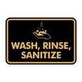 thumbnail image 1 of Signs ByLITA Classic Framed Wash, Rinse, Sanitize Sign (Black /Gold) - Small, 1 of 6