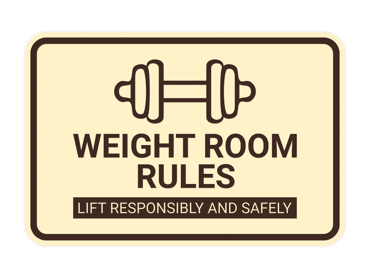 Signs ByLITA Classic Framed Weight Room Rules - Lift Responsibly and ...