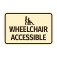 thumbnail image 1 of Signs ByLITA Classic Framed Wheelchair Accessible Sign (Ivory/Dark Brown) - Small, 1 of 8