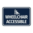 thumbnail image 1 of Signs ByLITA Classic Framed Wheelchair Accessible Sign (Navy Blue / White) - Medium, 1 of 8