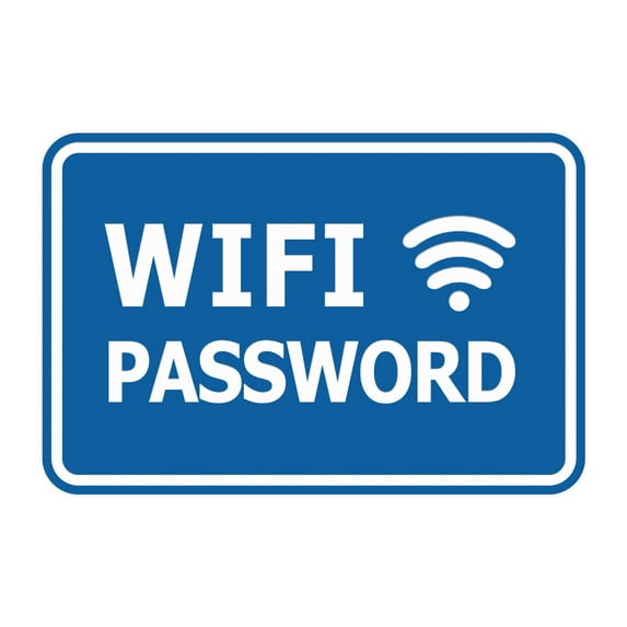 Signs ByLITA Classic Framed Wifi Password Sign (Blue) - Medium
