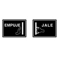 thumbnail image 1 of Signs ByLITA Classic Horizontal Empuje Jale Self-Adhesive Door Sign for Businesses, Shops, Restaurants, Hotels and more (2 Pack) Sign (Black) - Medium, 1 of 7