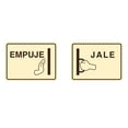 thumbnail image 1 of Signs ByLITA Classic Horizontal Empuje Jale Self-Adhesive Door Sign for Businesses, Shops, Restaurants, Hotels and more (2 Pack) Sign (Dark Brown) - Medium, 1 of 7
