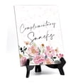 thumbnail image 1 of Signs ByLITA Complimentary Snacks Table Sign with Easel, Floral Watercolor Design (6" x 8"), 1 of 1