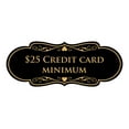 thumbnail image 1 of Signs ByLITA Designer $25 Credit Card Minimum Sign (Black Gold) - Medium, 1 of 6