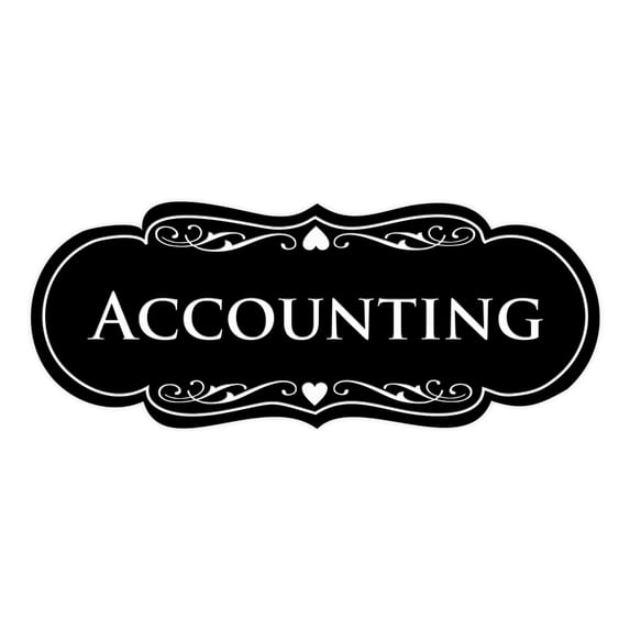 Signs ByLITA Designer Accounting Sign (Black) - Small