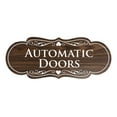 thumbnail image 1 of Signs ByLITA Designer Automatic Doors Sign (Walnut) - Large, 1 of 5