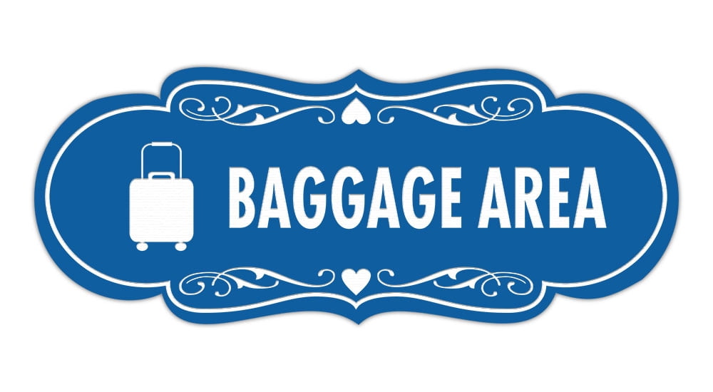 Signs ByLITA Designer Baggage Area Sign (Blue) - Large - Walmart.com